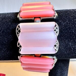 Vintage Coro silver tone multi shade of pink bracelet